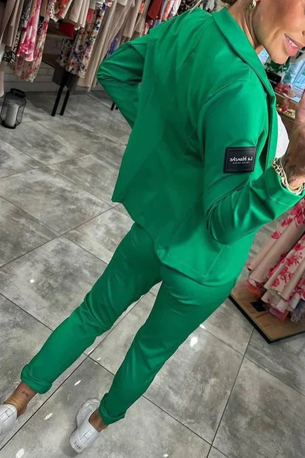 Evelin | Spersonalizowany zestaw z miękką marynarką i luźnymi dresami