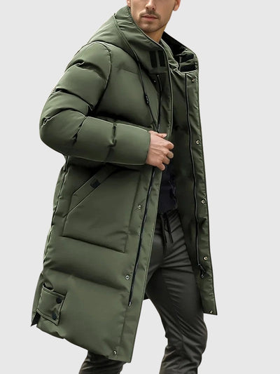 Jan – Pikowana długa kurtka z kapturem