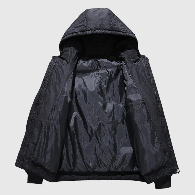 Josef - Pikowana kurtka z kapturem i odpornym wykończeniem