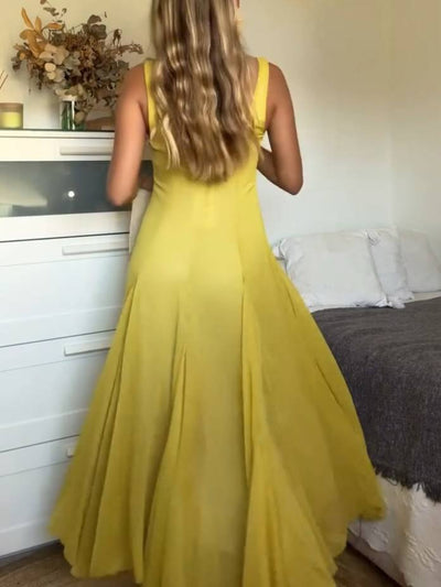 EMMAI | Żółta Zwiewna Sukienka