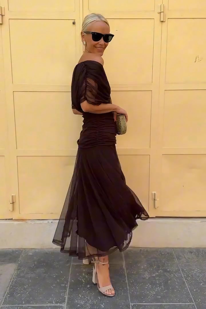 PRISCILLA | Sukienka Maxi z Tiulu