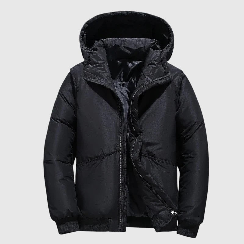 Josef - Pikowana kurtka z kapturem i odpornym wykończeniem