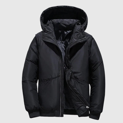 Josef - Pikowana kurtka z kapturem i odpornym wykończeniem