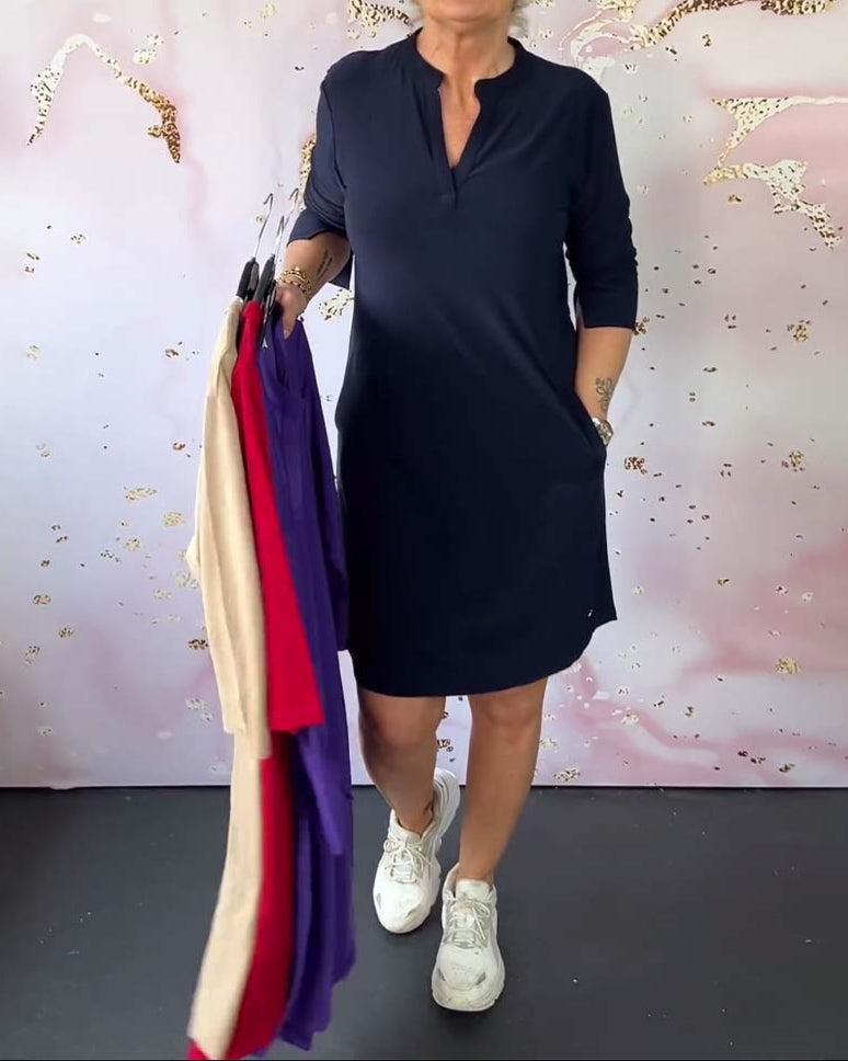 ISABEL | Elegancka Sukienka z Dekoltem w Serek