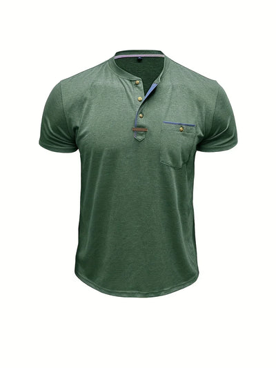 Savrani™ | Elegancka koszulka z okrągłym dekoltem i kieszenią