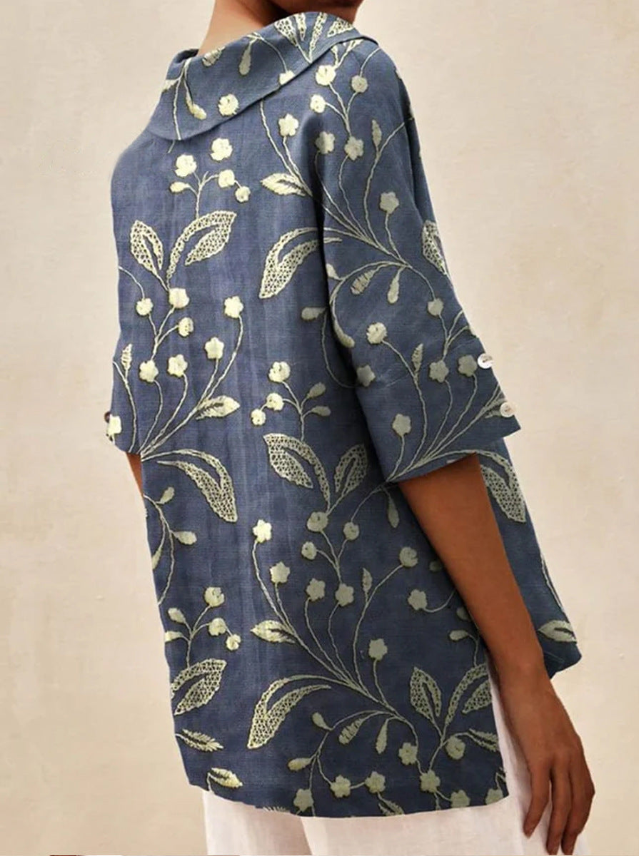 Andżela - Lekka Letnia Bluzka Kwiatowa