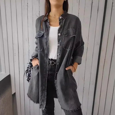 MARIE | Casual Denim Kurtka Koszulowa
