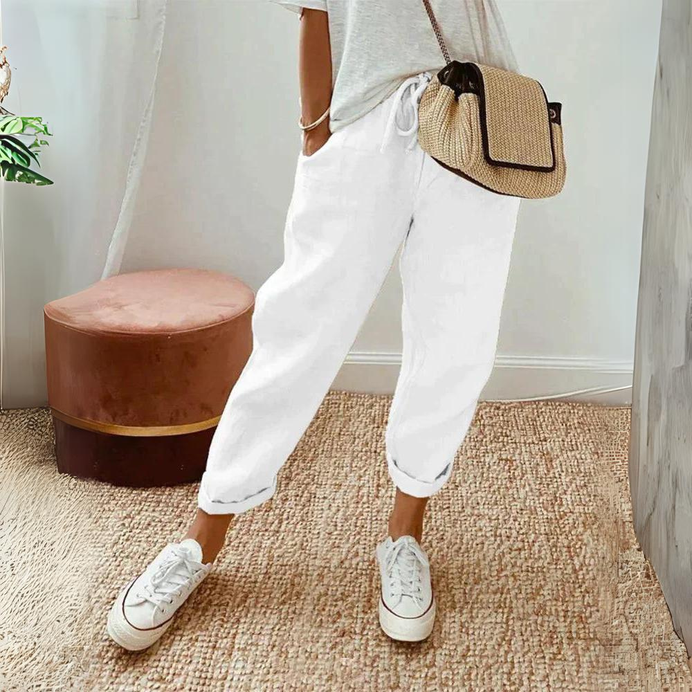 Maja™ | Zwiewne Spodnie z Lnu dla Kobiet | 50% zniżki