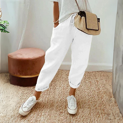 Maja™ | Zwiewne Spodnie z Lnu dla Kobiet | 50% zniżki
