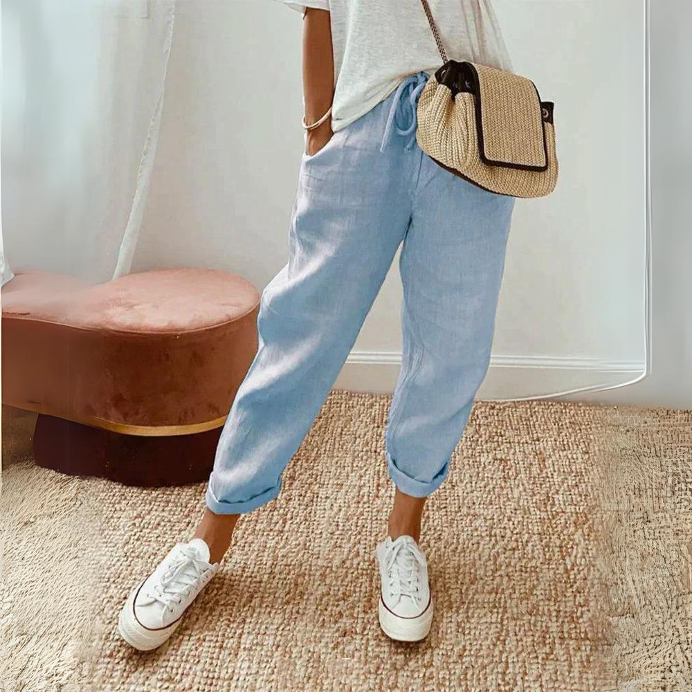 Maja™ | Zwiewne Spodnie z Lnu dla Kobiet | 50% zniżki