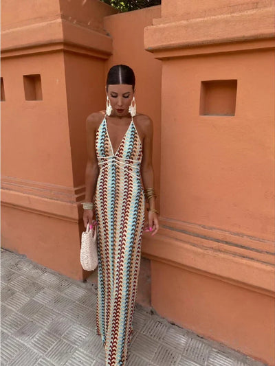 CANCÚN | Długa Sukienka Szydełkowa