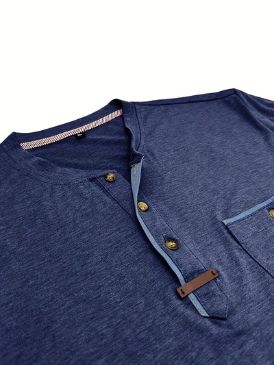 Savrani™ | Elegancka koszulka z okrągłym dekoltem i kieszenią