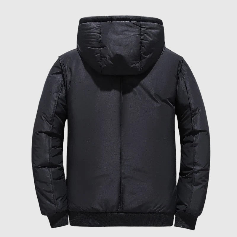 Josef - Pikowana kurtka z kapturem i odpornym wykończeniem