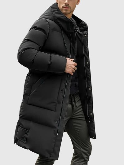 Jan – Pikowana długa kurtka z kapturem