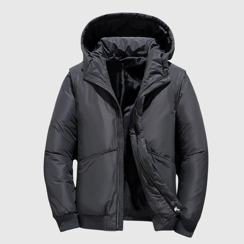 Josef - Pikowana kurtka z kapturem i odpornym wykończeniem