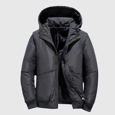 Josef - Pikowana kurtka z kapturem i odpornym wykończeniem