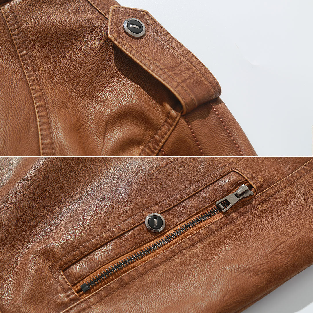 Kurtka Biker z Fleece